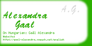 alexandra gaal business card